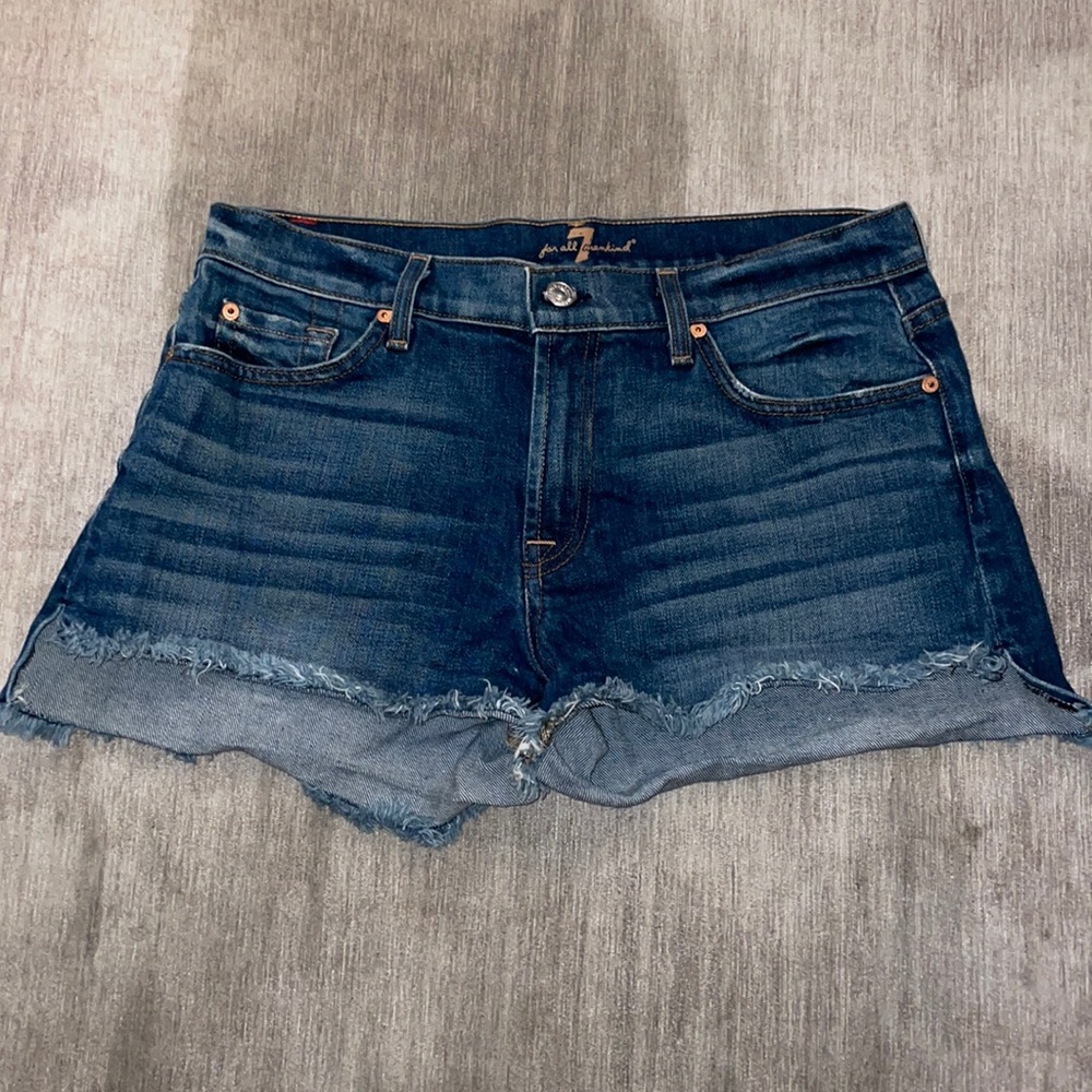 7 for all mankind jean shorts